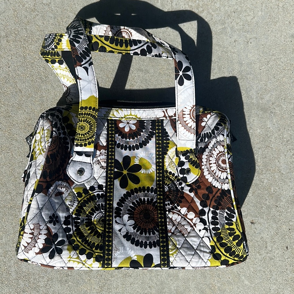 Vera Bradley Caroline Cocoa Moss Handbag